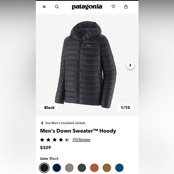 Men's Down Sweater™ Hoody - size: MED, color: Passage Blue, Brand New - Picture 4 of 8